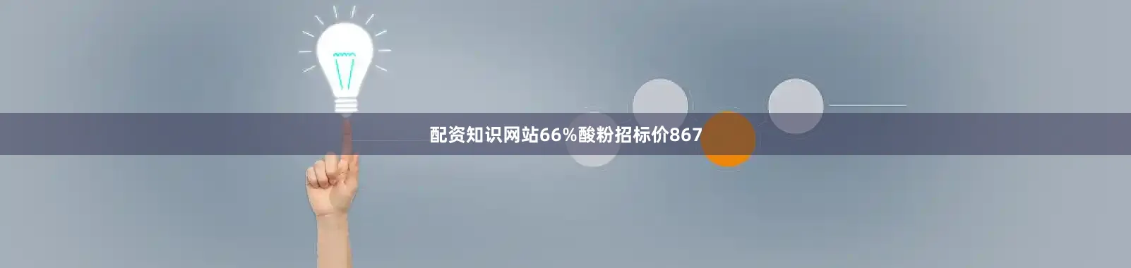 配资知识网站66%酸粉招标价867